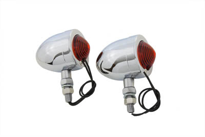 Chrome Red Marker Lamp Set