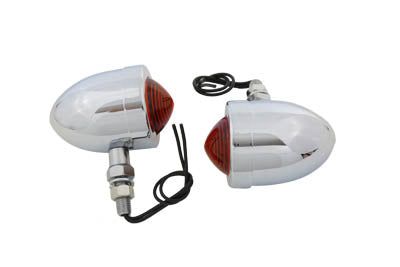 Chrome Red Marker Lamp Set