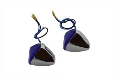 LED Diamond Blue Lens Marker Lamp Set