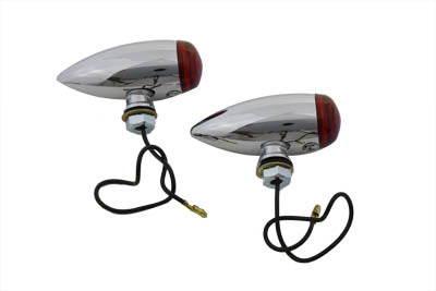 Mini Bullet Red Lens Marker Lamp Set