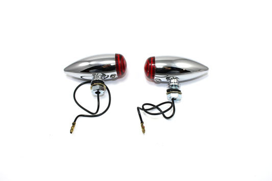 Mini Bullet Red Lens Marker Lamp Set