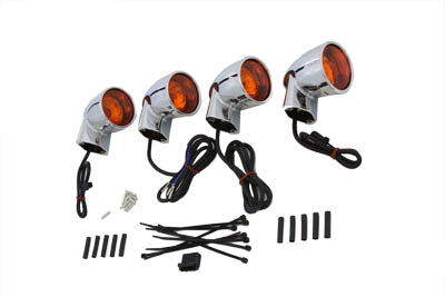 Chrome Amber Lens Turn Signal Kit