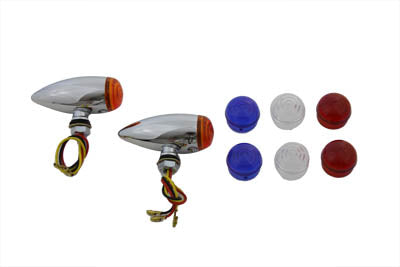 Mini Amber LED Bullet Lens Marker Lamp Set