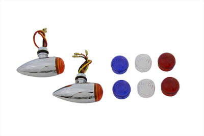 Mini Amber LED Bullet Lens Marker Lamp Set