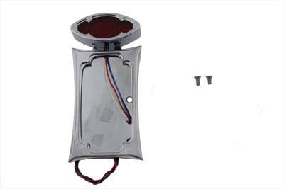 Chrome Billet LED Tail Lamp and License Plate Vertical Side