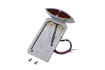 Chrome Billet LED Tail Lamp and License Plate Vertical Side