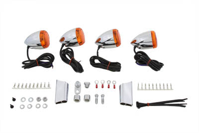 Chrome Torpedo Bullet Turn Signal Kit