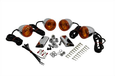 Chrome Torpedo Bullet Turn Signal Kit