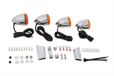 Chrome Torpedo Bullet Turn Signal Kit