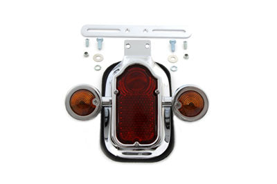 Chrome Tombstone Tail Lamp Assembly
