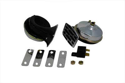Chrome 12 Volt Twin Horn Set