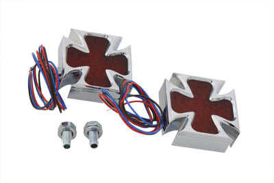 Chrome Maltese Marker Lamp Set