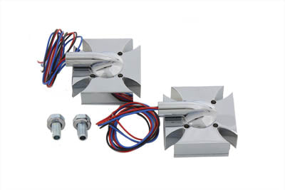 Chrome Maltese Marker Lamp Set