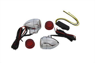Clear Lens with Red LEDs Marker Lamp Set