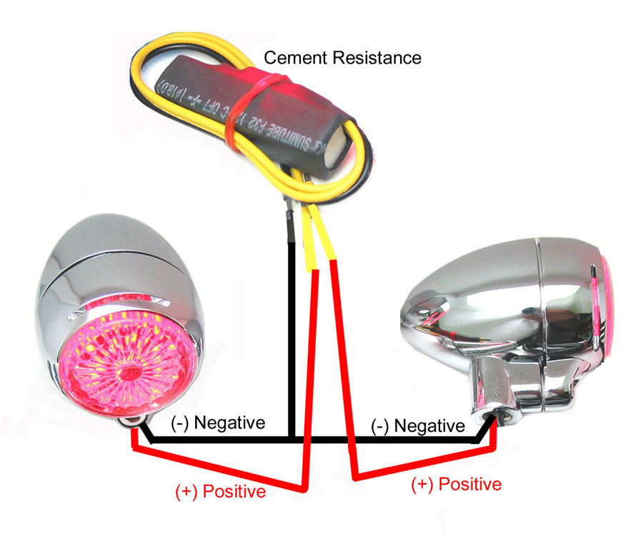 Clear Lens with Red LEDs Marker Lamp Set