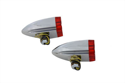 Red Lens with Amber LED Marker Lamp Set