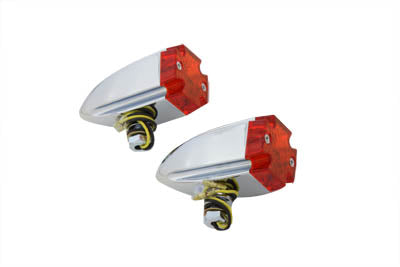 Red Lens with Amber LED Marker Lamp Set