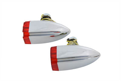 Red Lens with Amber LED Marker Lamp Set