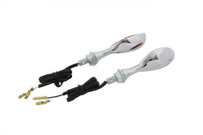 Chrome Eagle Eye Amber Marker Lamp Set