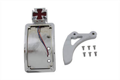 Chrome Curved Maltese Style Tail Lamp Kit