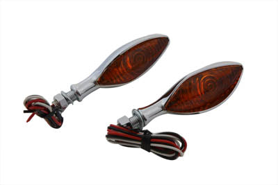 Chrome Eagle Eye Amber Marker Lamp Set