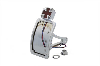 Chrome Billet Tail Lamp Kit Vertical Curved Type