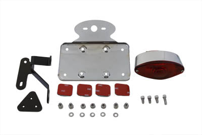 Chrome Cateye Tail Lamp Kit Horizontal Mount