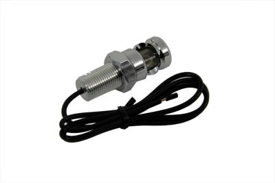 Chrome Mini License Light Grooved Style