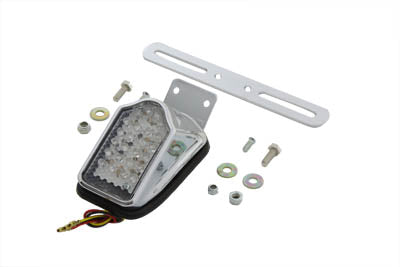 Chrome Mini Tombstone Tail Lamp with Bracket