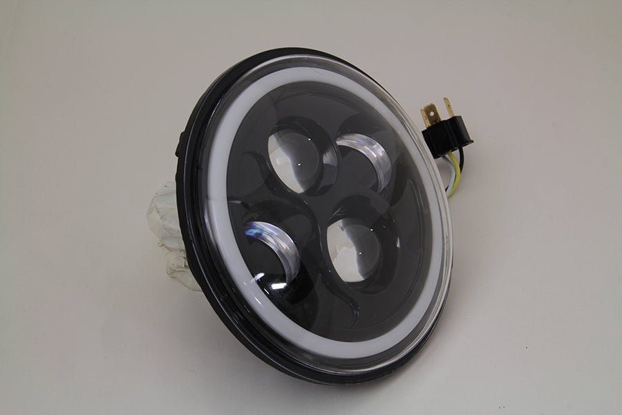 7 LED Headlamp Unit Black