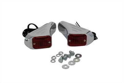 Flush Deco Marker Lamp Set with Red Lens