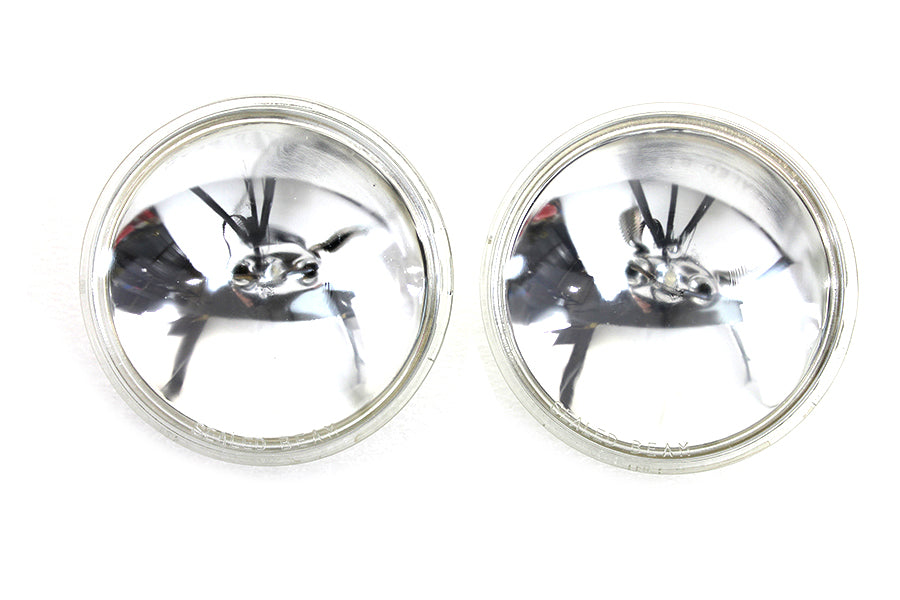 Clear 4-1/2 12 Volt Sealed Beam Spotlamp Bulb Set