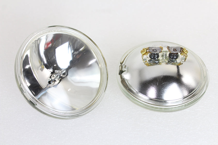 Clear 4-1/2 12 Volt Sealed Beam Spotlamp Bulb Set