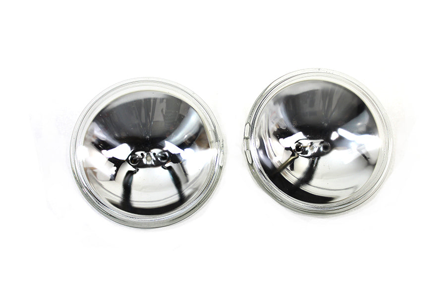 Clear 4-1/2 12 Volt Sealed Beam Spotlamp Bulb Set