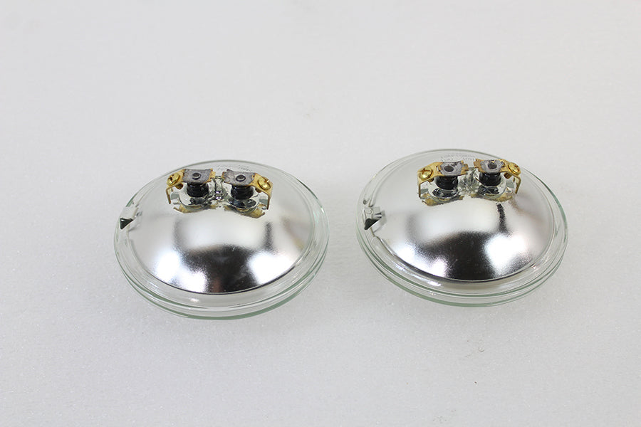 Clear 4-1/2 12 Volt Sealed Beam Spotlamp Bulb Set