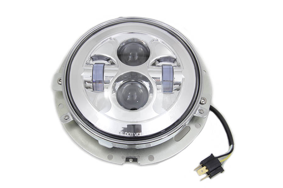 7 LED Headlamp Assembly Chrome