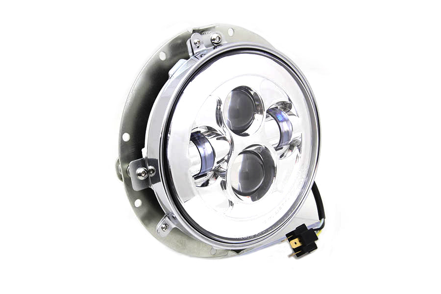 7 LED Headlamp Assembly Chrome