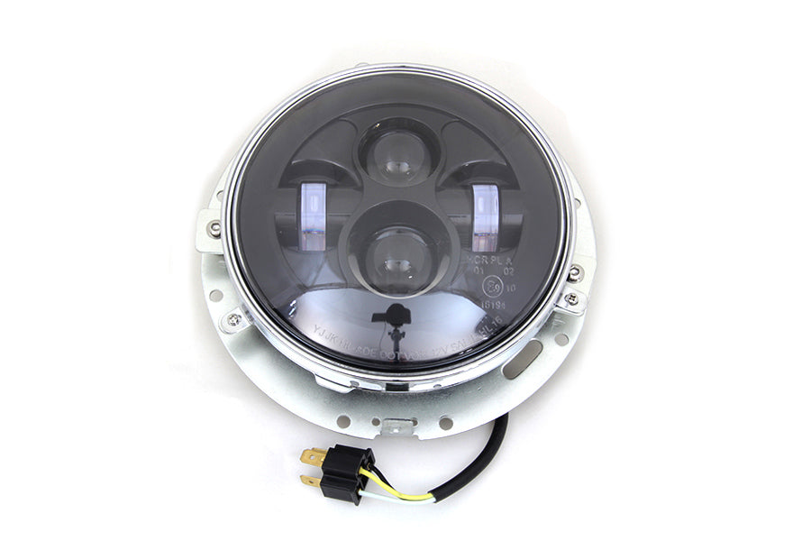 7 LED Headlamp Assembly Gloss Black