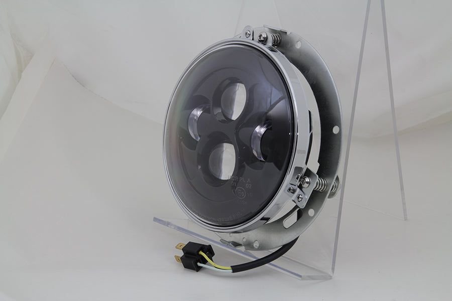 7 LED Headlamp Assembly Gloss Black