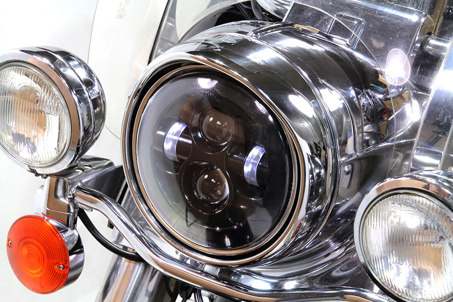 7 LED Headlamp Assembly Chrome