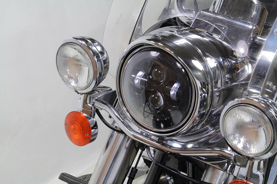 7 LED Headlamp Assembly Chrome