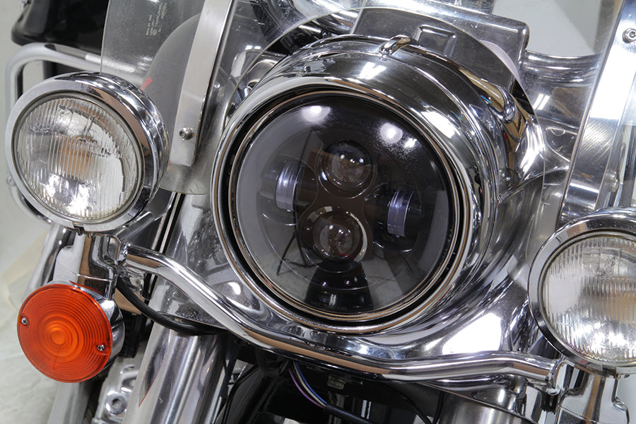 7 LED Headlamp Assembly Chrome