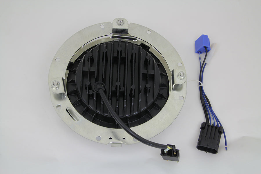 7 LED Headlamp Assembly Gloss Black