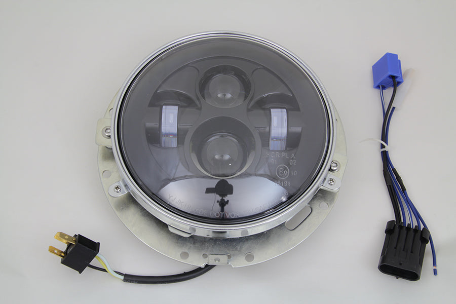 7 LED Headlamp Assembly Gloss Black