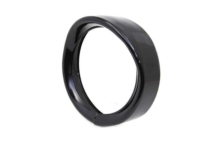 Outer Headlamp Black Frenched Trim Ring with Visor