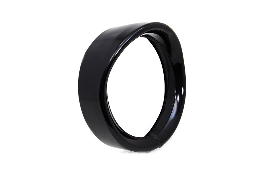 Outer Headlamp Black Frenched Trim Ring with Visor