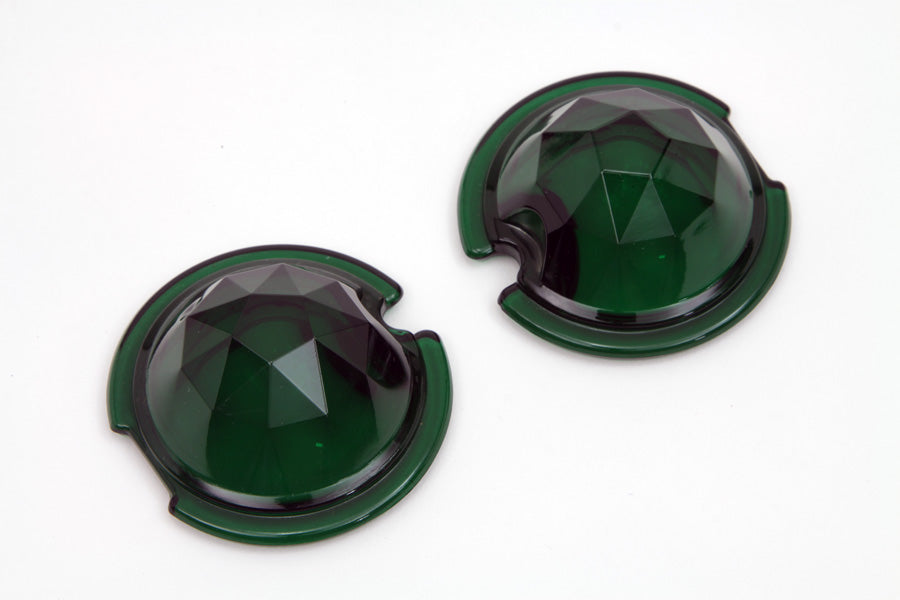 Tail Lamp Lens Set Faceted Green