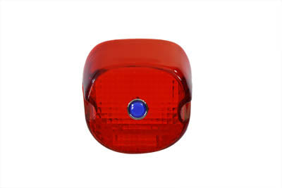 Tail Lamp Lens Laydown Style Red with Blue Dot