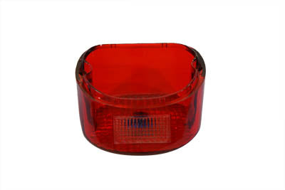 Tail Lamp Lens Laydown Style Red with Blue Dot