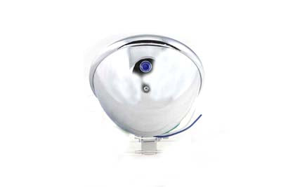 Chrome 5-3/4 Round Faceted Headlamp Assembly